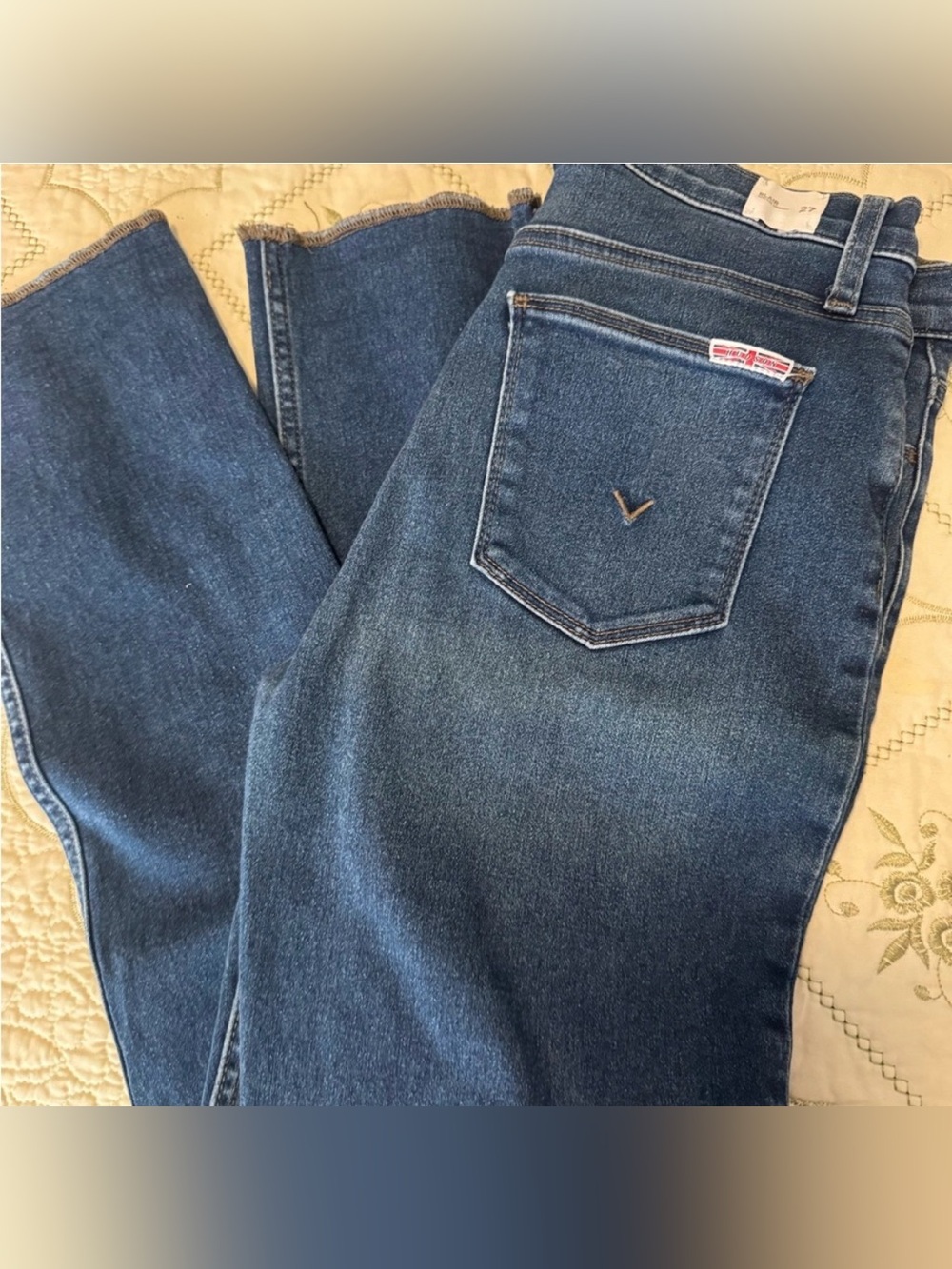 Hudson Jeans Straight-Leg Dark Blue Denim